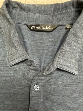 Travis Mathew Men's Heather Slate Polo - Slate Gray